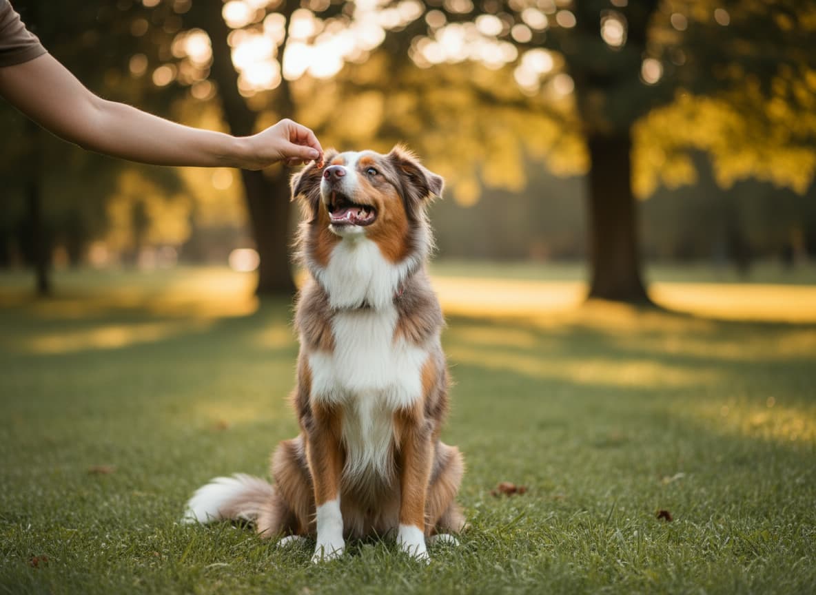 Séance d’éducation canine positive