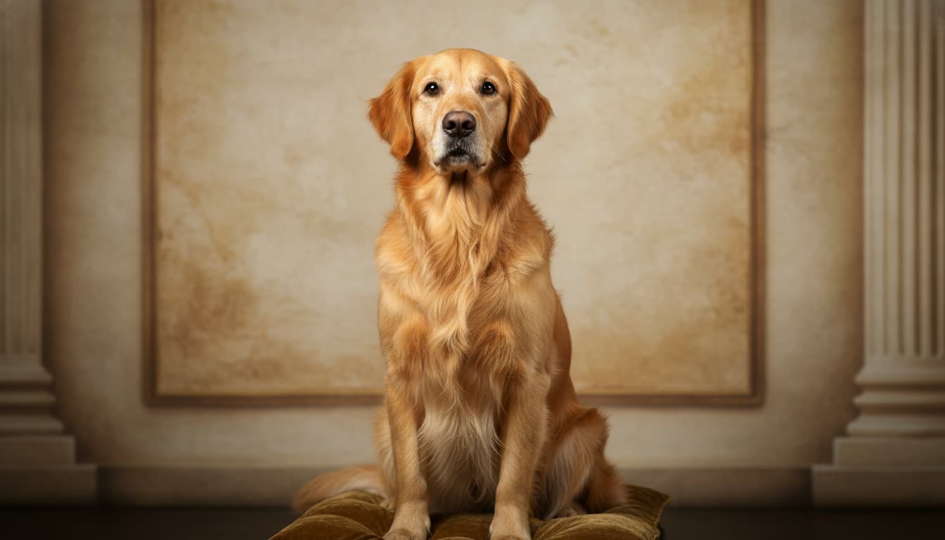 Portrait noble d’un chien pour le Musée du Chien